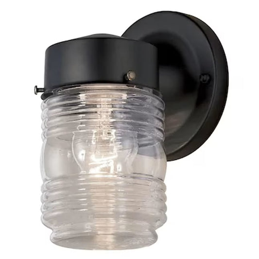 Small Exterior Wall Lantern, Matte Black Finish