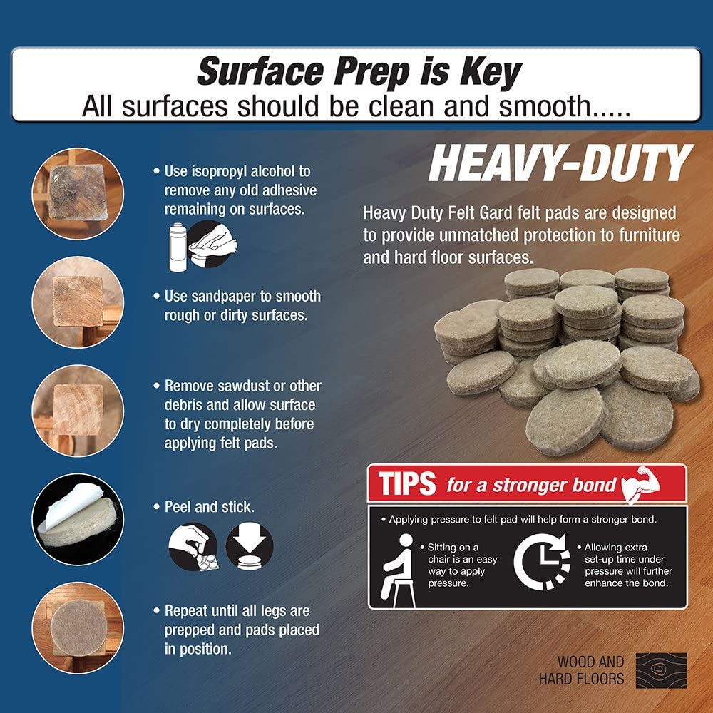 1-1/2 in. Heavy Duty Felt Pads