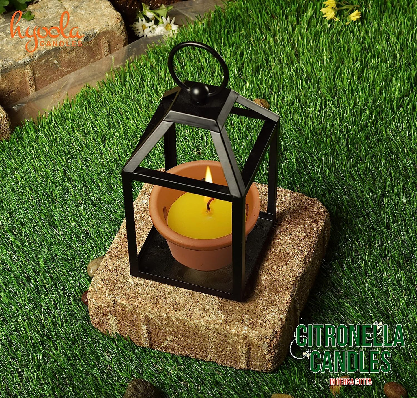 Citronella Candles in Terracotta Holder - 2pk