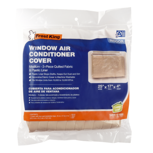 2-piece Quilted Indoor Air Conditioner Cover (Multiple Sizes)