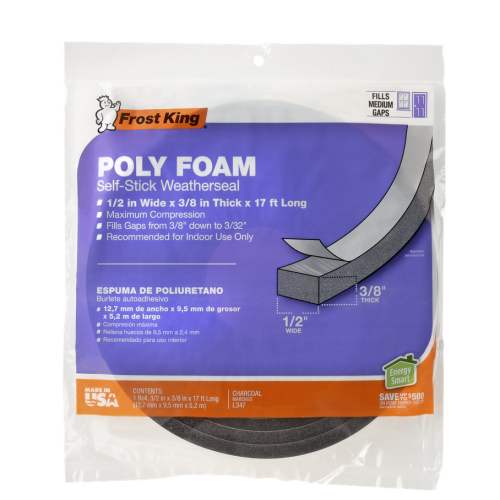 Frost King Poly Foam SelfStick Weatherseal (L341, L342, L343) Marine