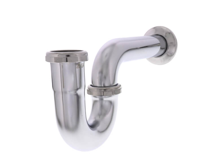 Chrome Plated Brass P-Trap, 1-1/2"