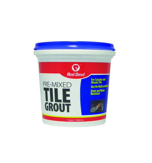 Pre-Mixed Tile Grout, 1 Qt., White
