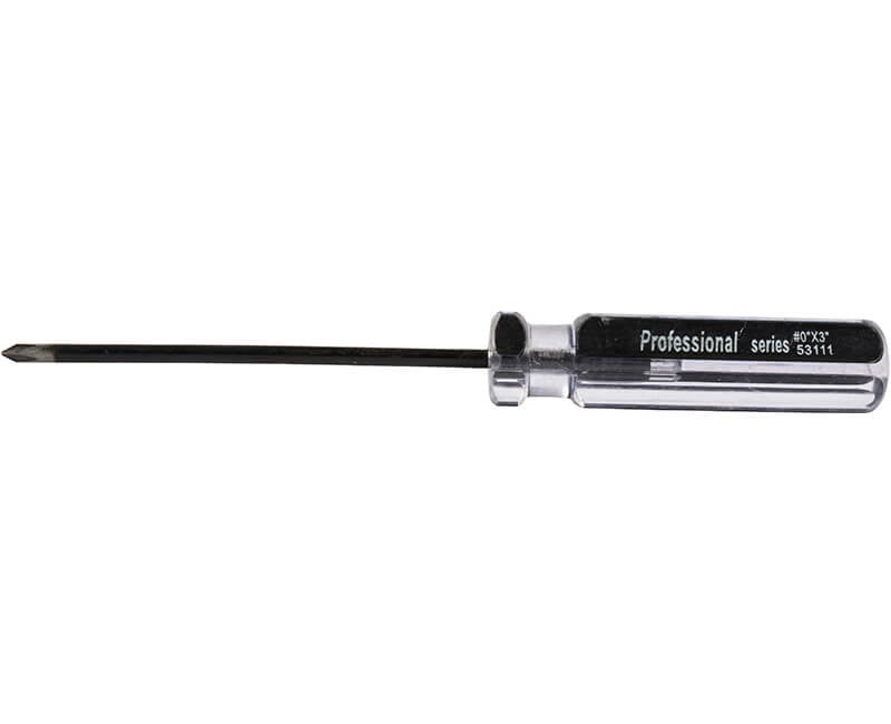 #0 X 3 in. Pocket Phillips Screwdriver