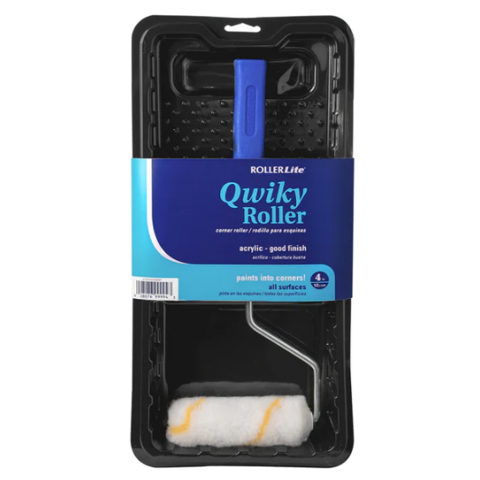 4 in. x 1/2 in. Acrylic Mini Roller Cover, Single-Wire Frame, Plastic Tray