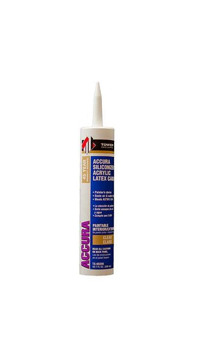 Accura Siliconized Acrylic Latex Caulk, 10.1 Fl. Oz.