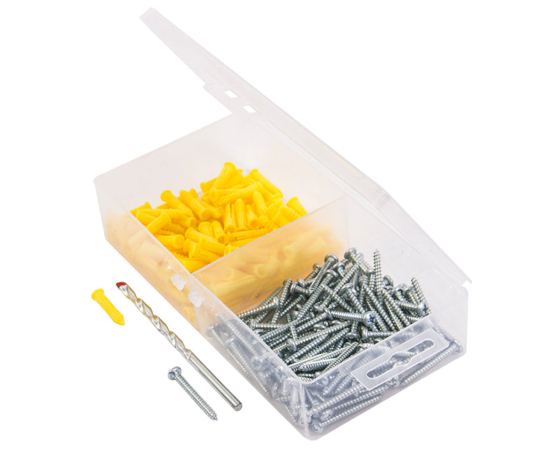 200 pc. 6-8 Ribbed Anchors with Masonry Drill Bit