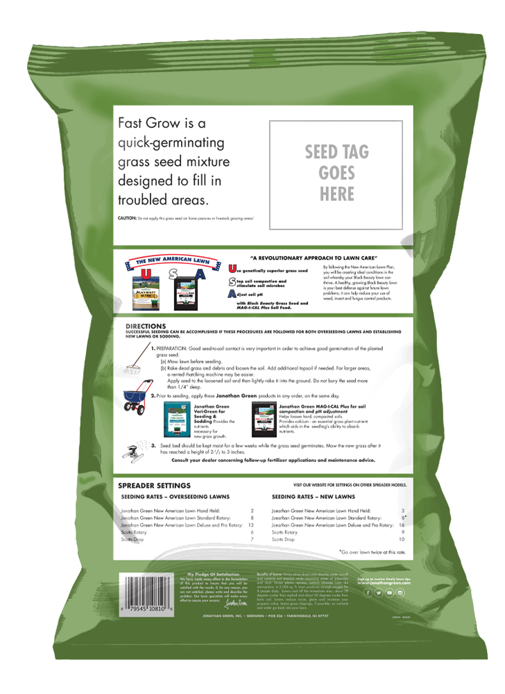 Fast Grow Grass Seed, 3lb.