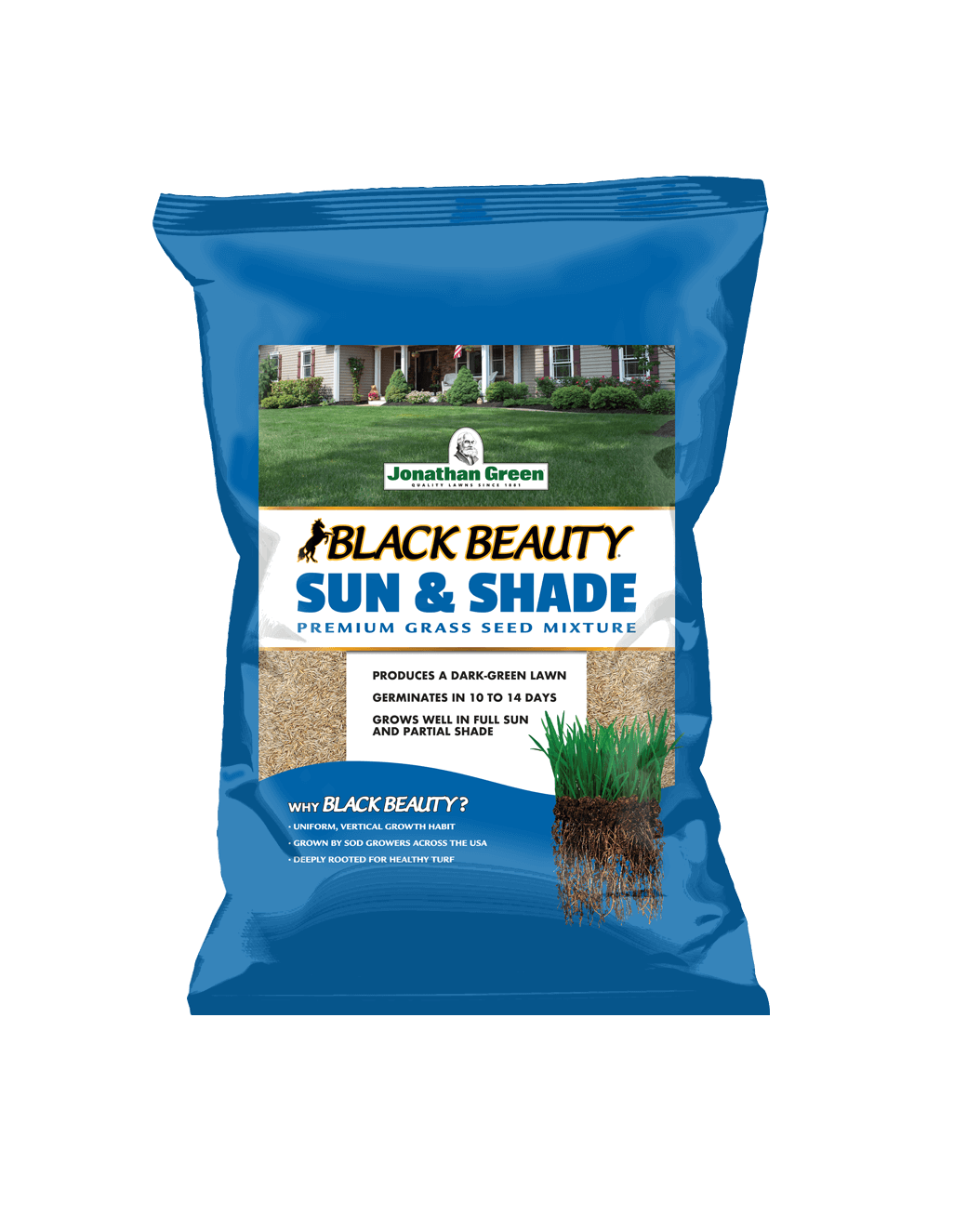 Black Beauty® Sun & Shade Grass Seed, 3lb.
