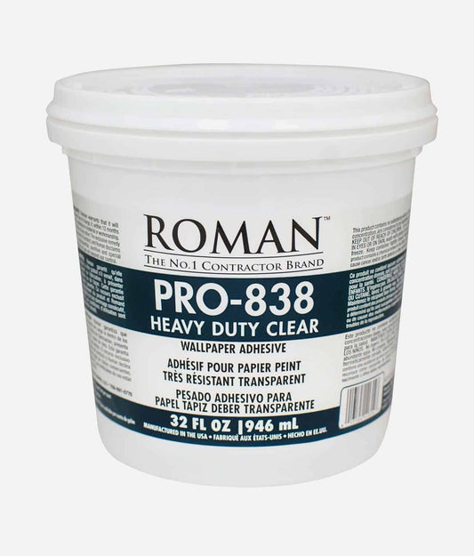 Pro-838 Heavy Duty Clear Wallpaper Adhesive, 1 Gal.