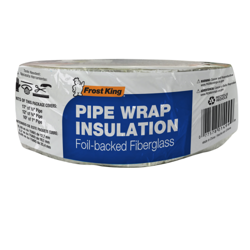 3 in. x 25 ft. Foil Backed Fiberglass Pipe Wrap