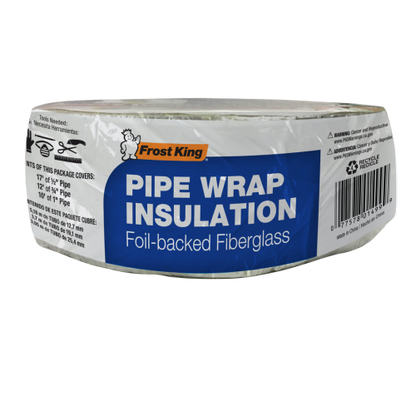 3 in. x 25 ft. Foil Backed Fiberglass Pipe Wrap