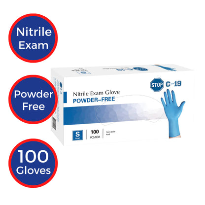 Nitrile Exam Gloves - 100 ct (Multiple Sizes)