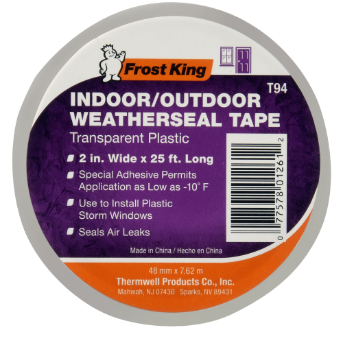 2 in. x 25 ft. Clear Plastic Weatherseal Tape