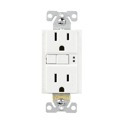 15-Amp 125-Vac Tamper-Resistant GFCI Duplex Receptacle, Self-Test - 3pk