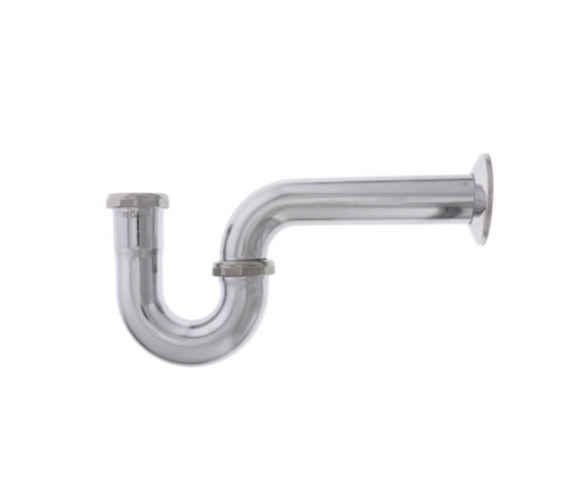 Chrome Plated Brass P-Trap, 1-1/2"
