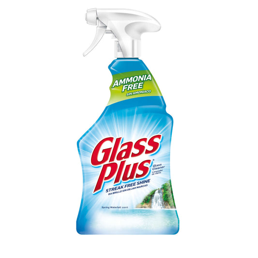 Glass Cleaner, Spring Waterfall Scented, 32 Oz.
