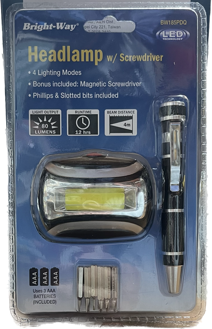 Headlamp with Screwdriver